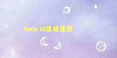 face id是啥意思